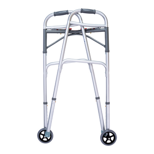 Steel Button Folding Walker with Wheels