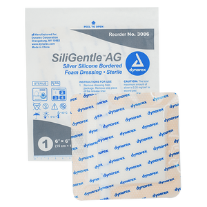 SiliGentleAG - Silver Silicone Bordered Foam Dressing