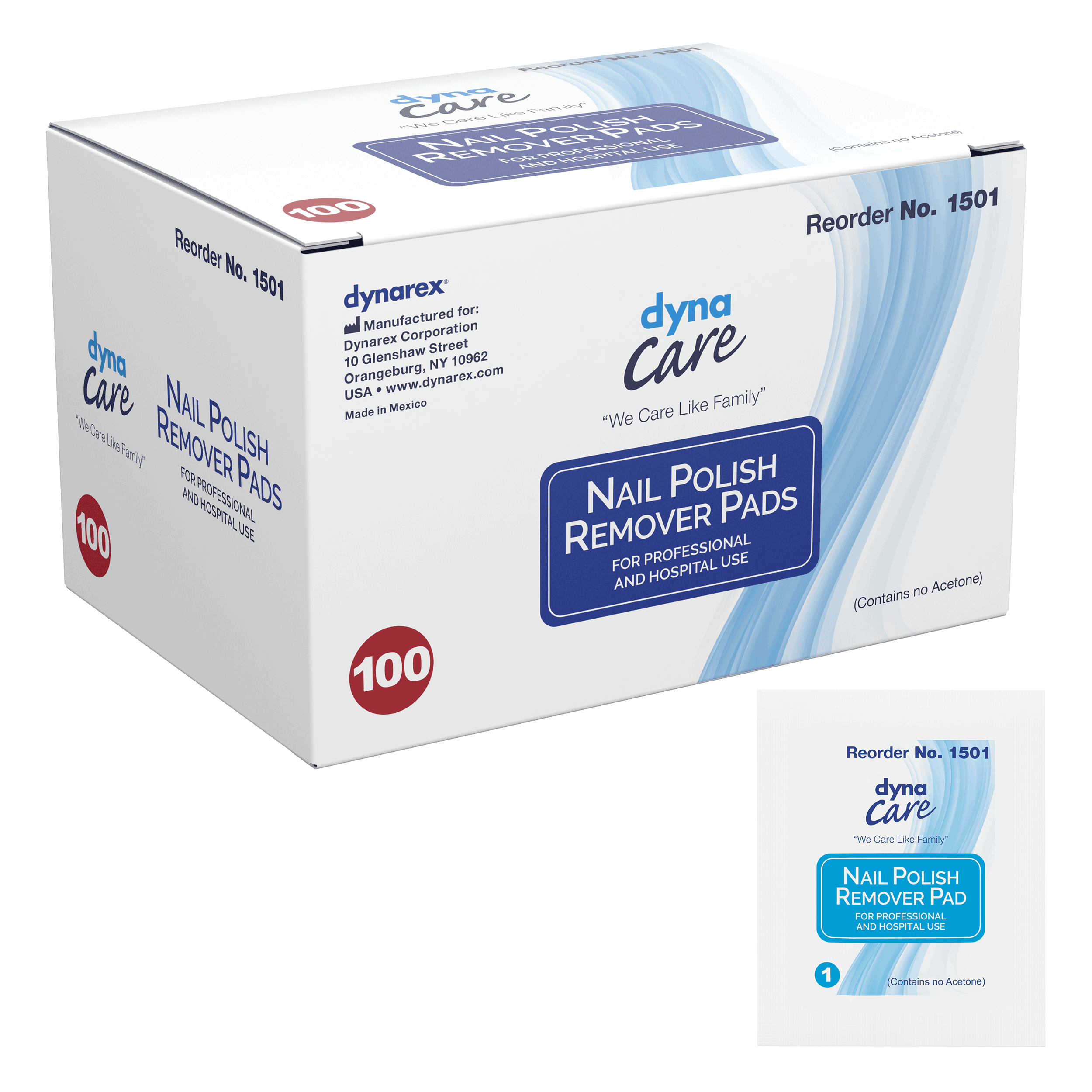 Nail Polish Remover Pads, No Acetone,