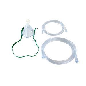 Oxygen C02 Elongated Mask w/ CO2 Sampling Line with Filter and Male/Male Connector, and 7ft Oxygen Tubing