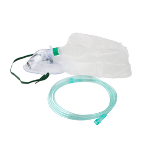 Non-Rebreather Elongated Mask w/ Safety Vent, 7ft. (2.1 m) Tubing with Standard Connector