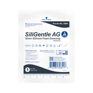 SiliGentleAG - Silver Silicone Bordered Foam Dressing
