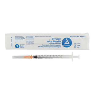Syringe - Non-Safety with Needle - Luer slip