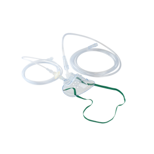 Oxygen C02 Elongated Mask w/ CO2 Sampling Line with Filter and Male/Male Connector, and 7ft Oxygen Tubing