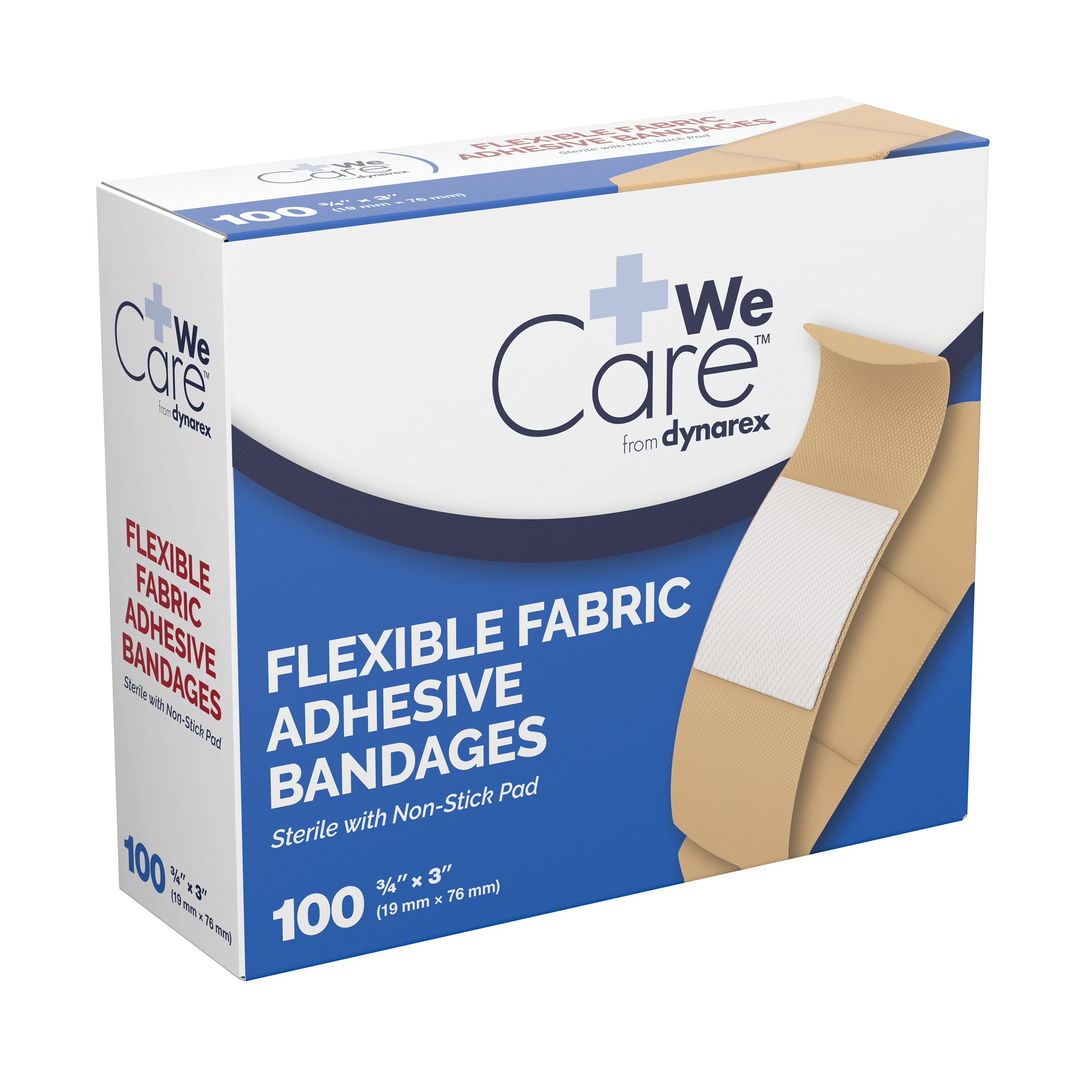 Adhesive Flexible Fabric Bandages Four Wing - Sterile
