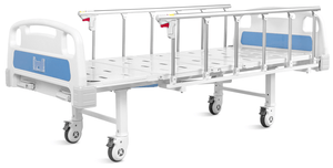 MA200 Manual Hospital Bed – 2 Function Crank with 4" Mattress & IV Pole