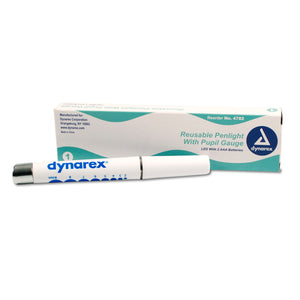 Reusable Penlight with Pupil Gauge, LED with 2 AAA Batteries