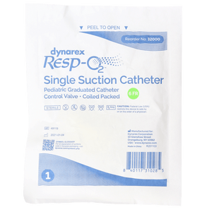 Single Suction Catheter - Pediatric Graduated Catheter w/ Control Valve