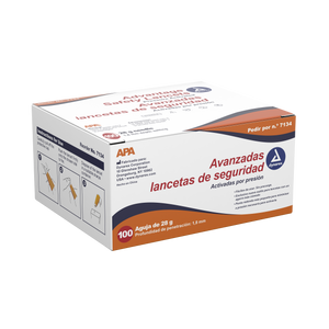 Advantage Pressure Activated Safety Lancets - Sterile, 28G, 1.8 mm, 10/100/cs