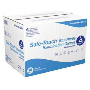 Safe-Touch Blue Nitrile Exam Gloves