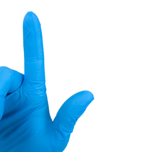 Safe-Touch Blue Nitrile Exam Gloves