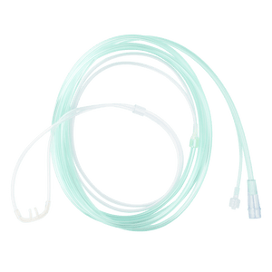 EtCO2 Nasal Sampling Cannula - 7ft (2.1m) Tubing w/ Male Luer Connector and Standard O2 Tubing Connector