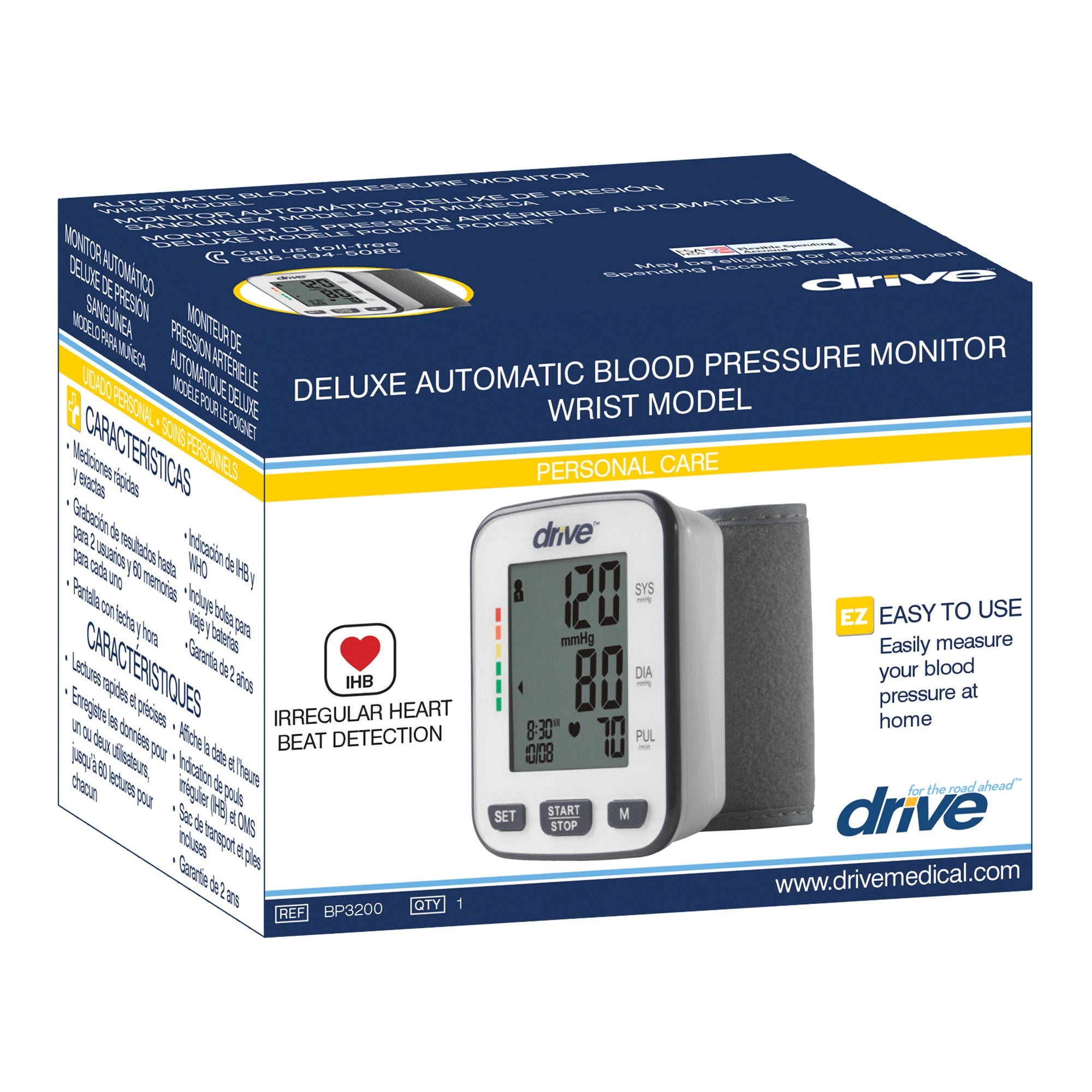 Drive Digital Wrist Blood Pressure Monitor with Medium Cuff