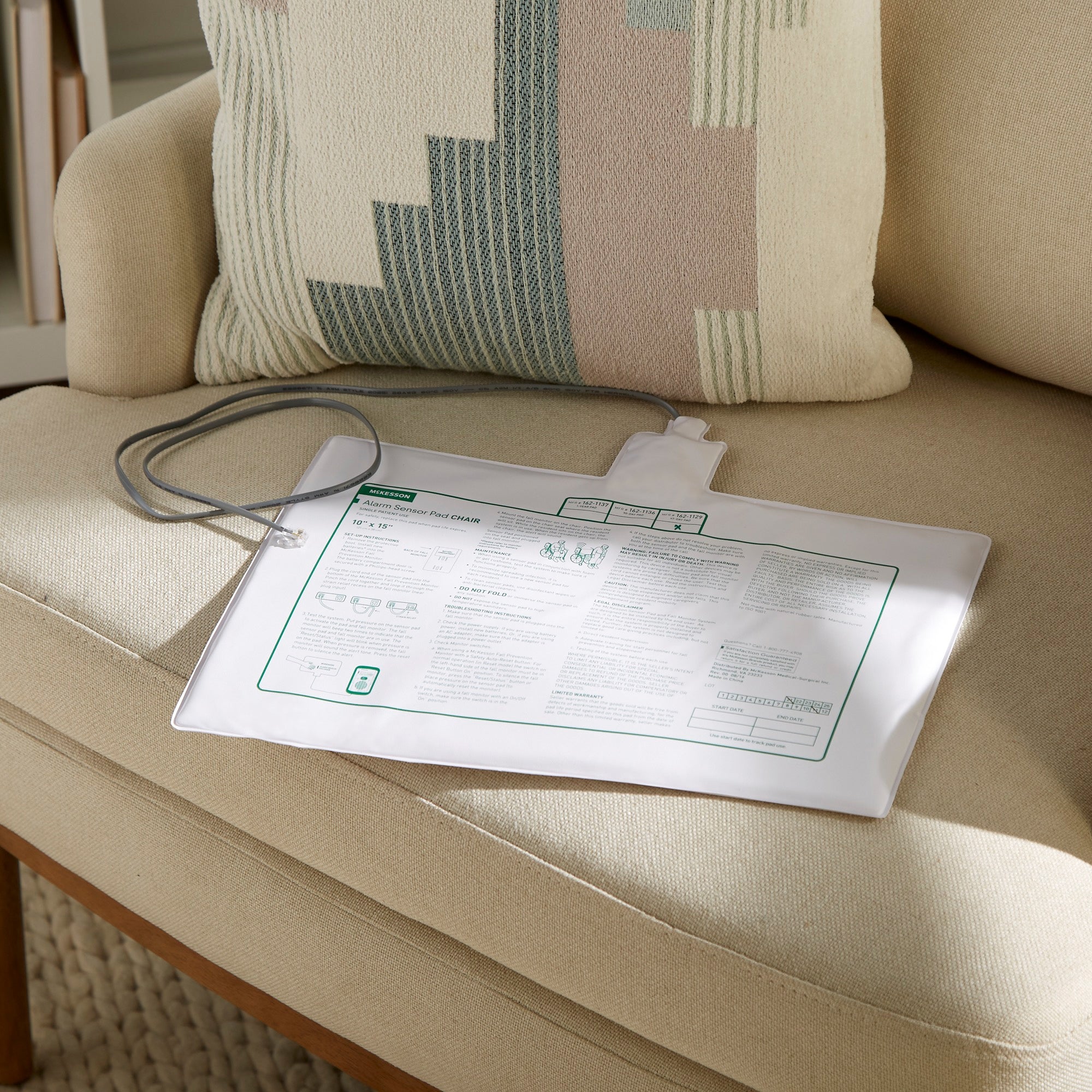 McKesson Chair Alarm Sensor Pad — 10 x 15 Inch