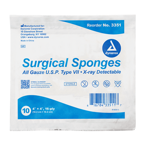 Surgical Gauze Sponge - Sterile, X-Ray Detectable - 128/cs