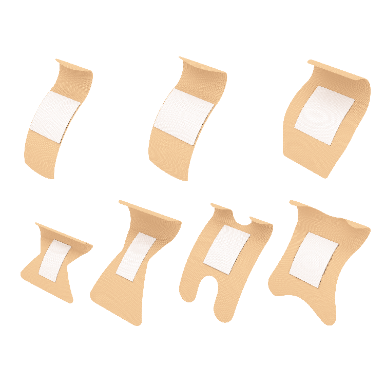 Adhesive Flexible Fabric Bandages Four Wing - Sterile