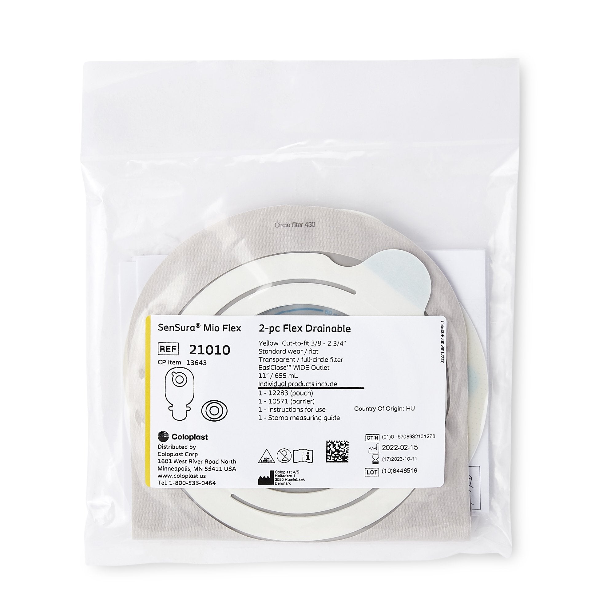 SenSura® Mio Flex 2-Piece Ostomy Pouch, Maxi, Transparent, Drainable