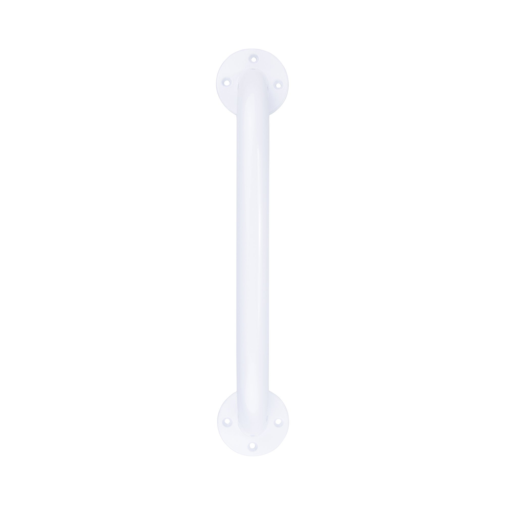 McKesson white steel wall grab bar in multiple lengths for bathroom safety and support
