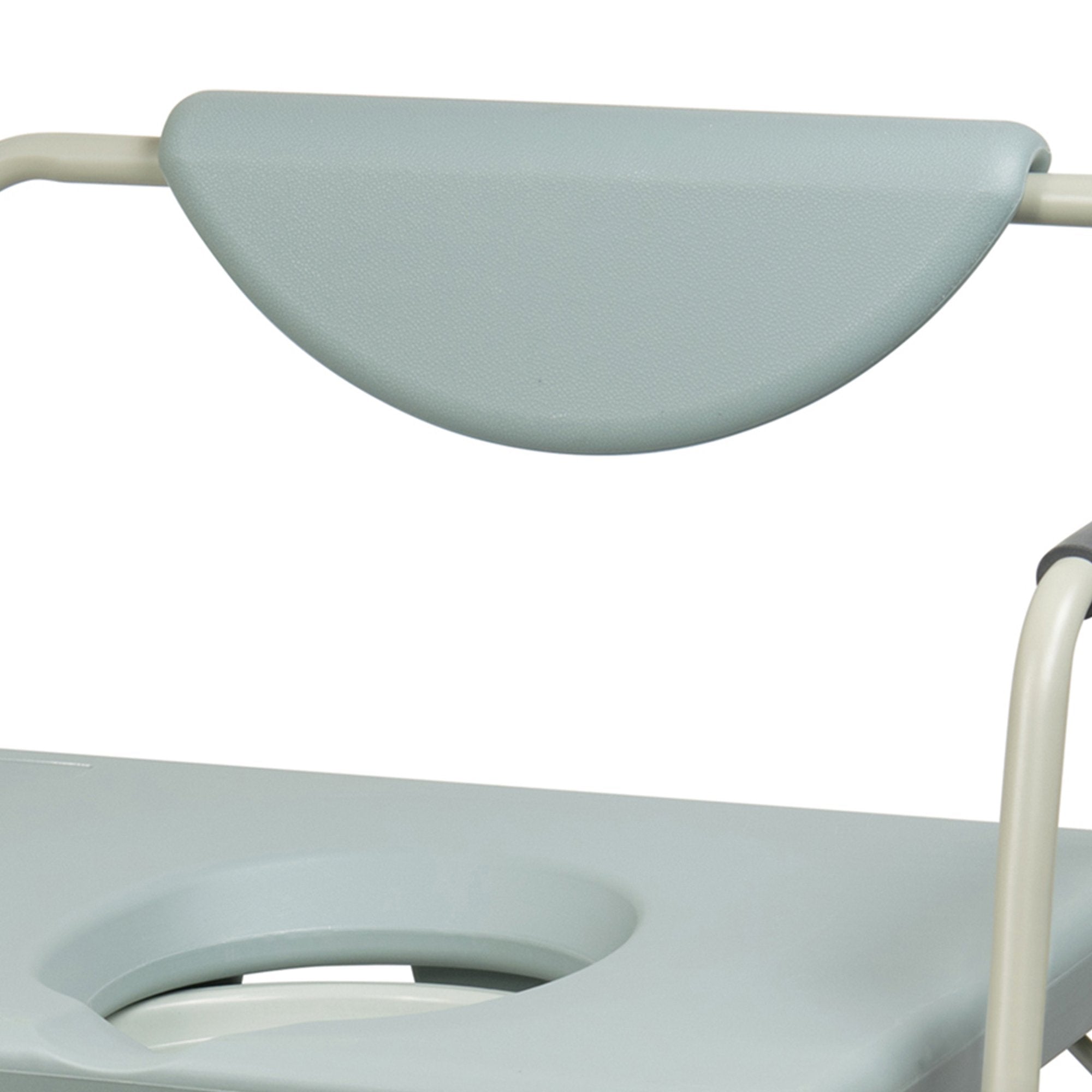 McKesson bariatric drop-arm commode chair with padded back and 1000 lb weight capacity