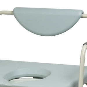 McKesson bariatric drop-arm commode chair with padded back and 1000 lb weight capacity