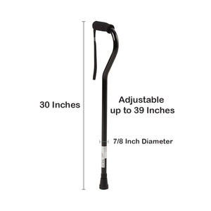 McKesson adjustable offset canes in aluminum and steel with ergonomic handles