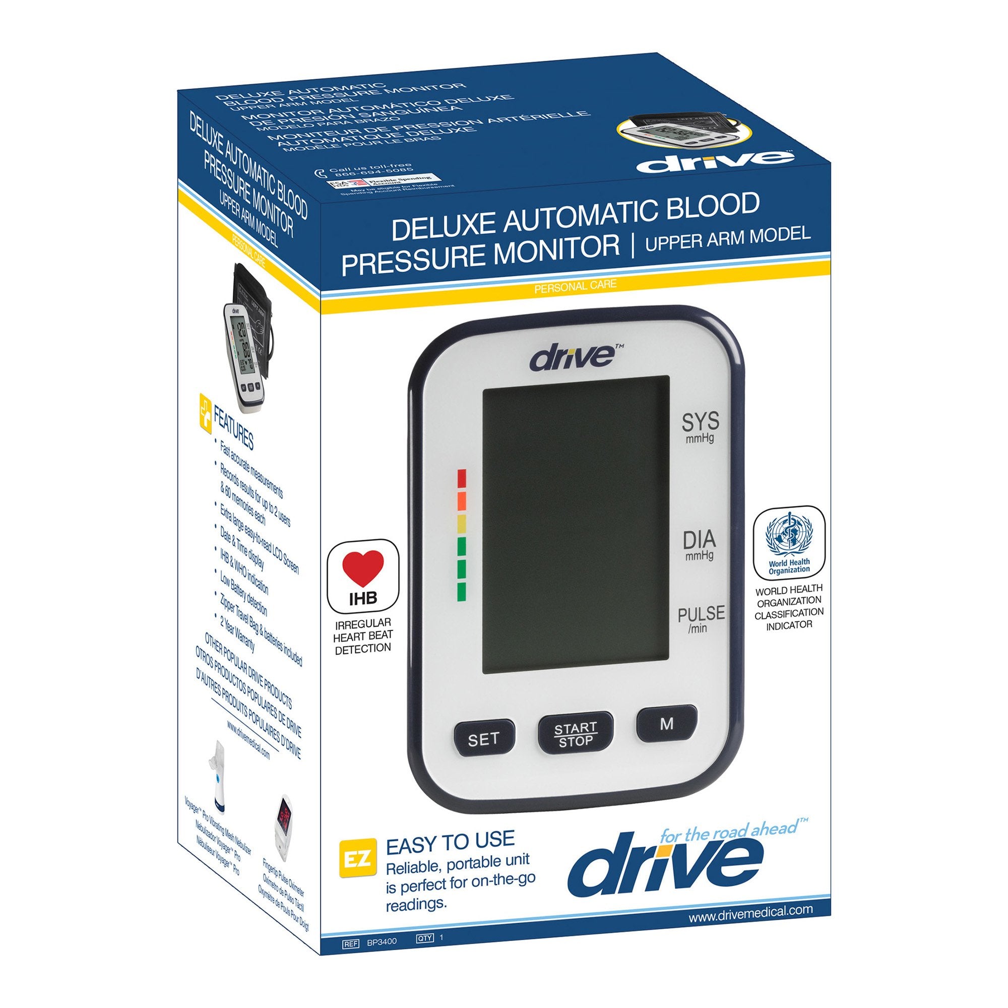 Drive Automatic Digital Blood Pressure Monitor with Medium Upper Arm Cuff