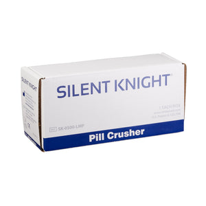 Silent Knight pill crusher – hand-operated metal device for tablet crushing