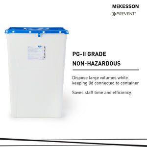 McKesson Prevent® 18 Gallon Pharmaceutical Waste Container – White/Blue