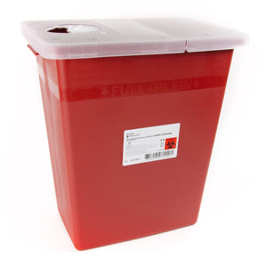 McKesson Prevent® 8 Gallon Sharps Container – Red, Locking Lid