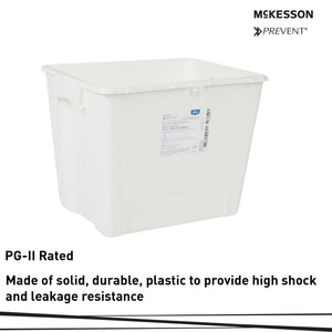McKesson Prevent® 8 Gallon Pharmaceutical Waste Container – White/Blue