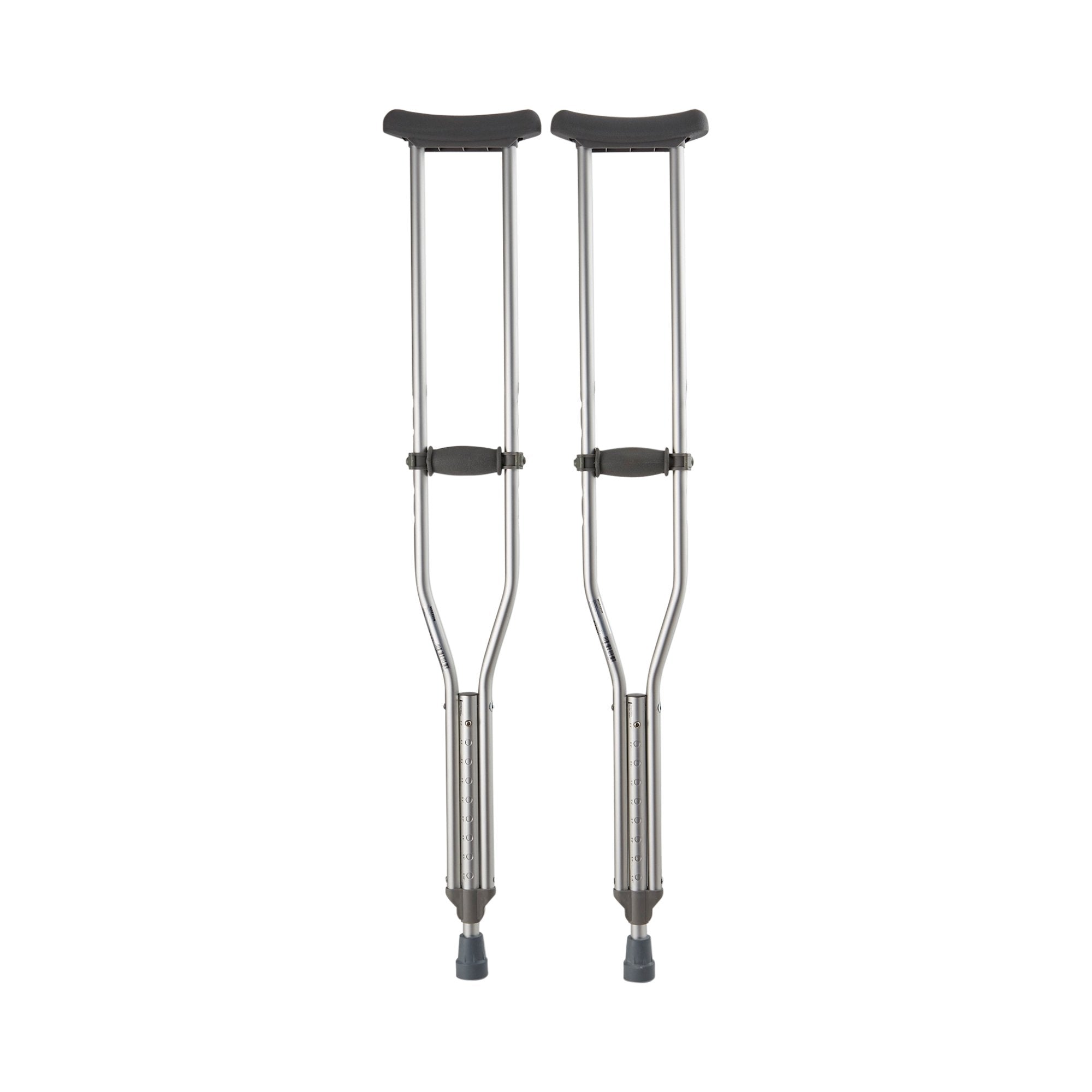 McKesson Adult Underarm Crutches 5'2"–5'10" aluminum adjustable mobility support