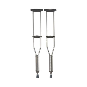 McKesson Adult Underarm Crutches 5'2"–5'10" aluminum adjustable mobility support