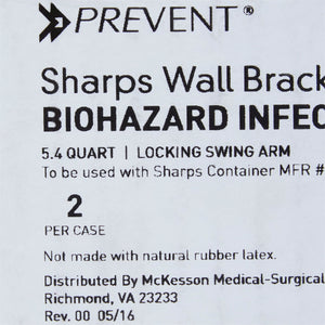 McKesson Prevent® Sharps Container Wall Mount Locking Bracket
