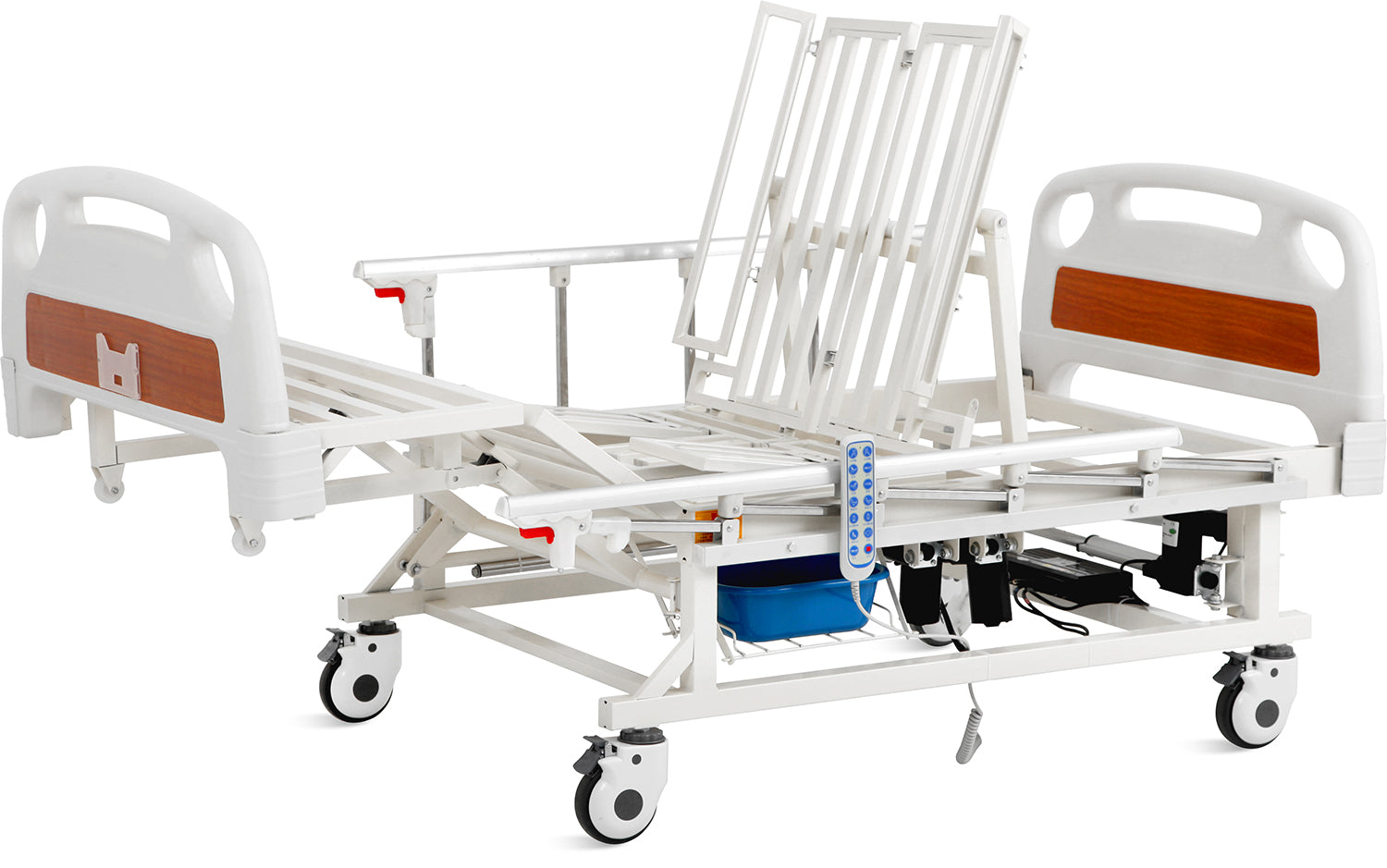 Fully Electric 6-Function Hospital Bed – VIP Long-Term Care with Mattress & IV Pole
