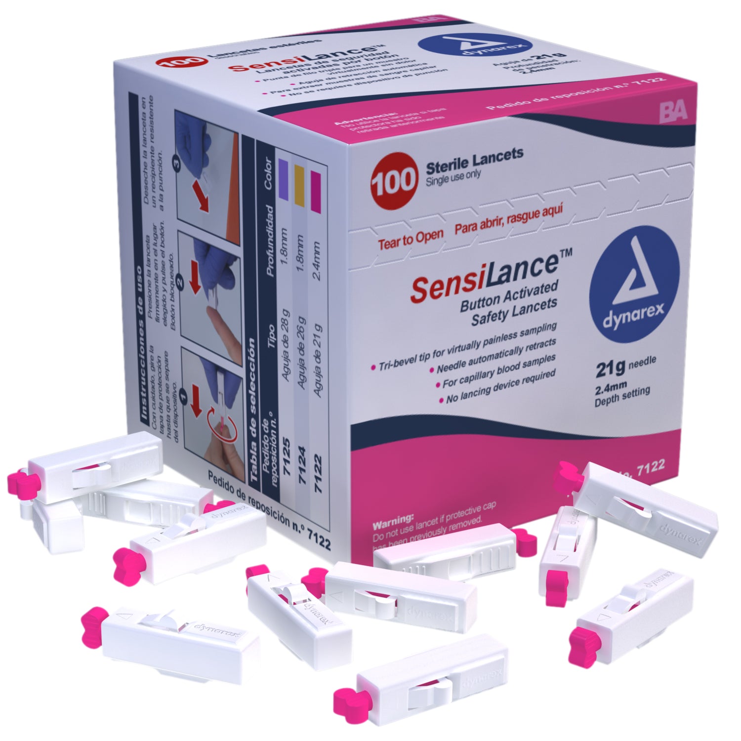 Button Activated Safety Lancets