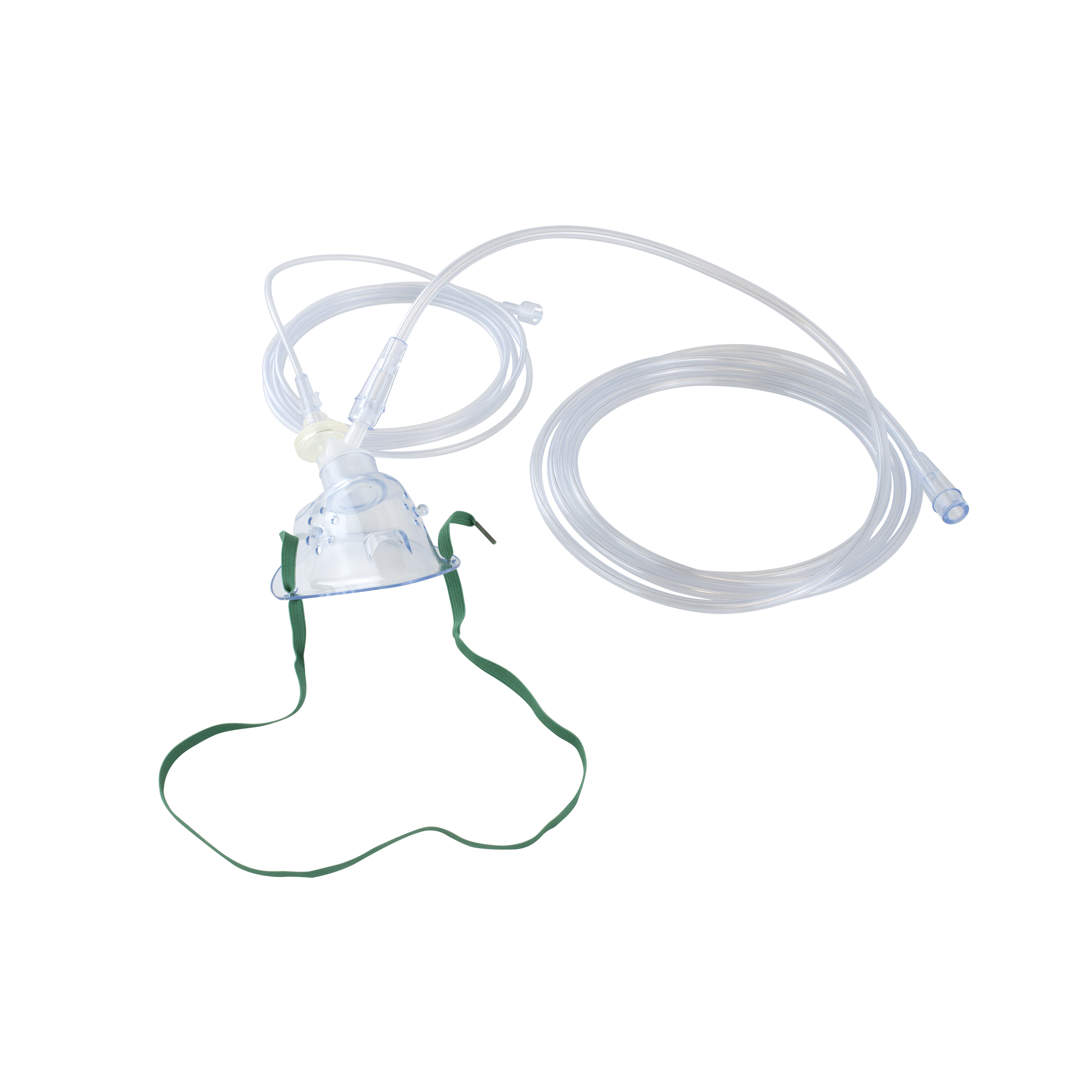 Oxygen C02 Elongated Mask w/ CO2 Sampling Line with Filter and Male/Male Connector, and 7ft Oxygen Tubing