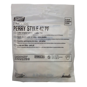 ENCORE Perry Style 42 PF natural latex sterile surgical gloves, powder-free, micro-textured