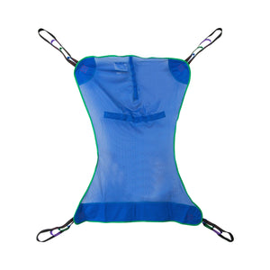 McKesson mesh full body patient sling, blue polyester, 600 lb capacity, medium and large sizes