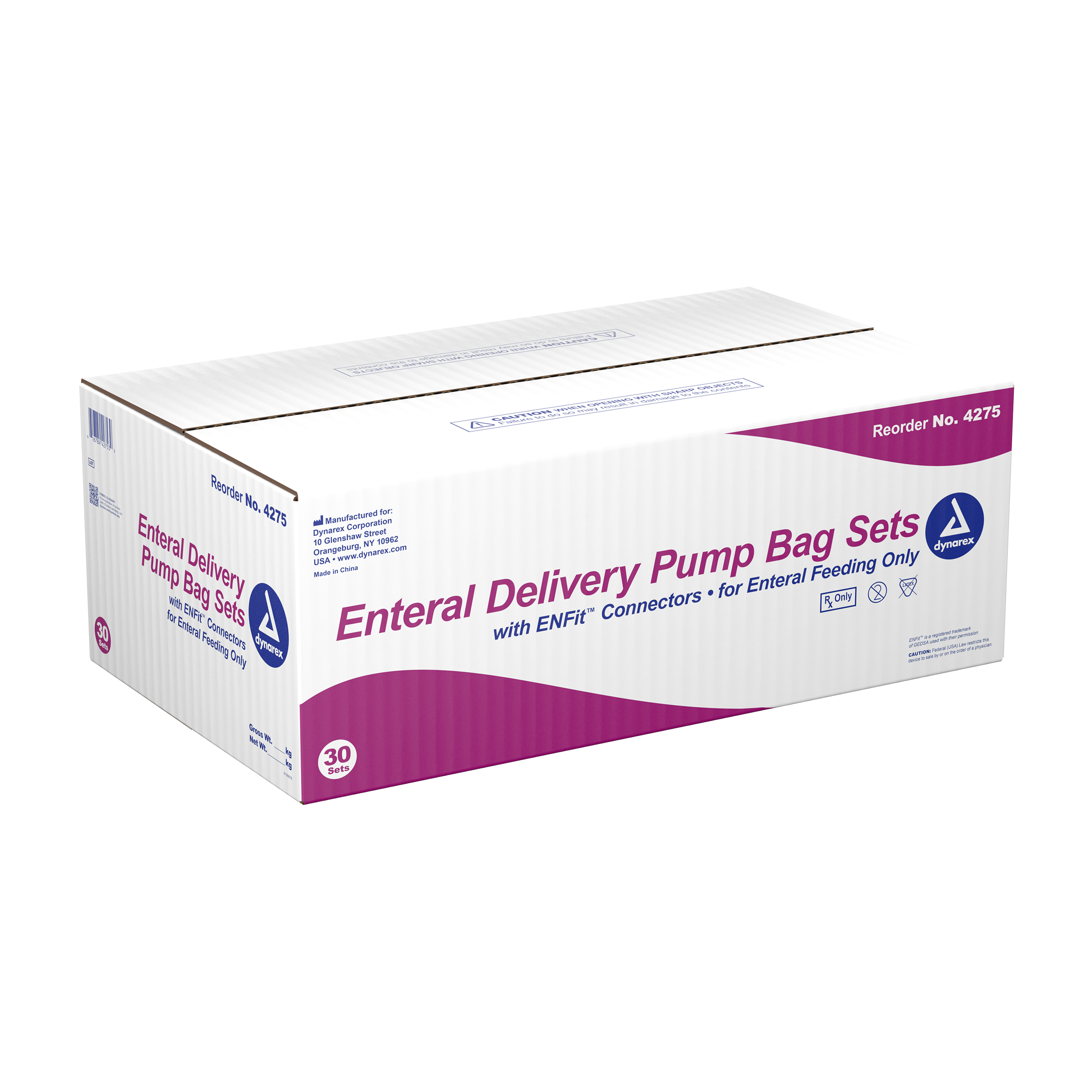 Enteral Delivery Pump Bag Set - w/ ENFit Connector