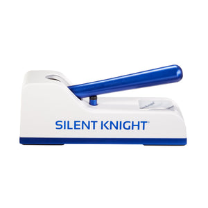 Silent Knight pill crusher – hand-operated metal device for tablet crushing