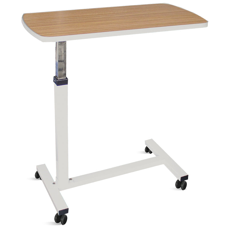 Rolling Bedside Overbed Table – Adjustable Height for Patient Comfort