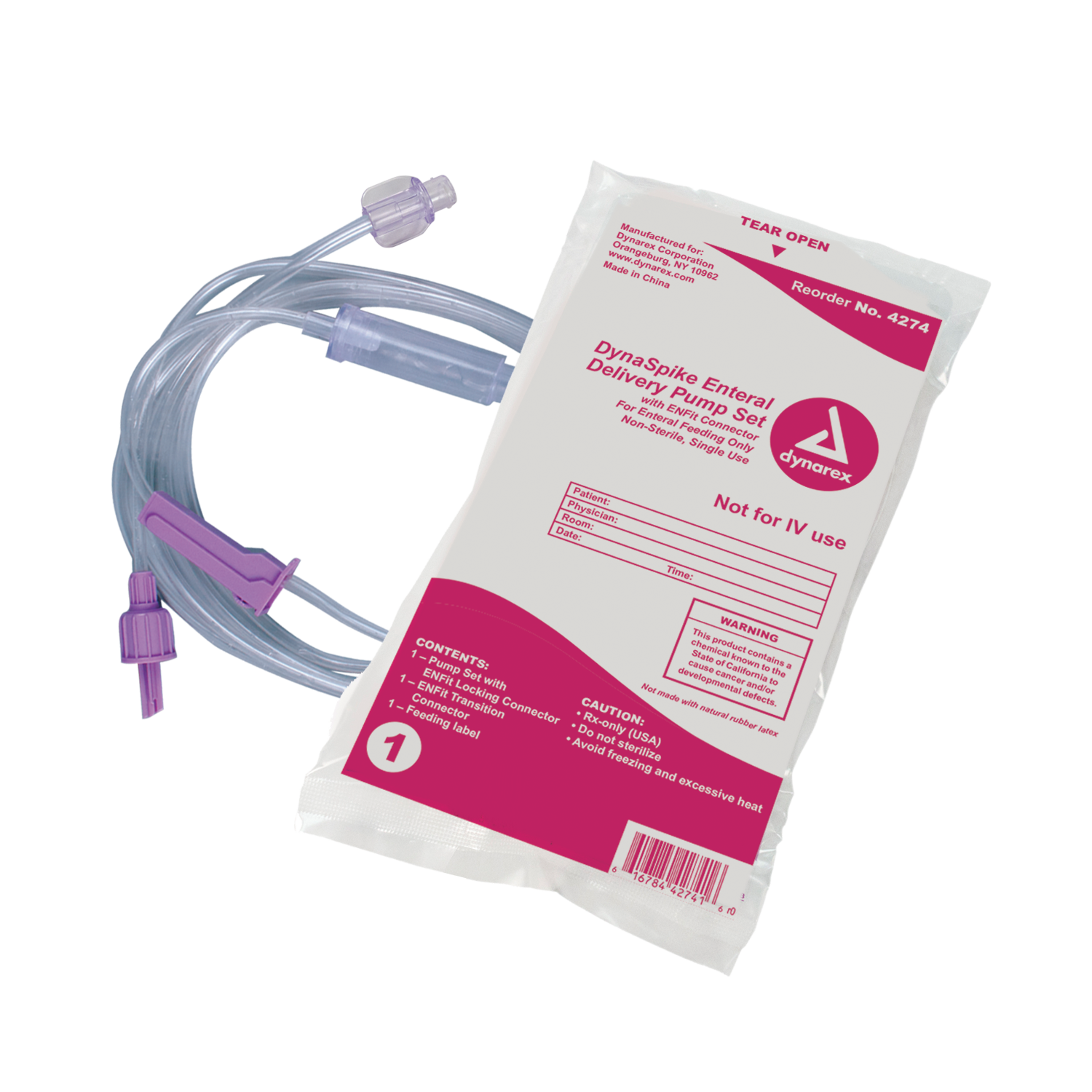 DynaSpike Enteral Delivery Pump Set - w/ ENFit connector