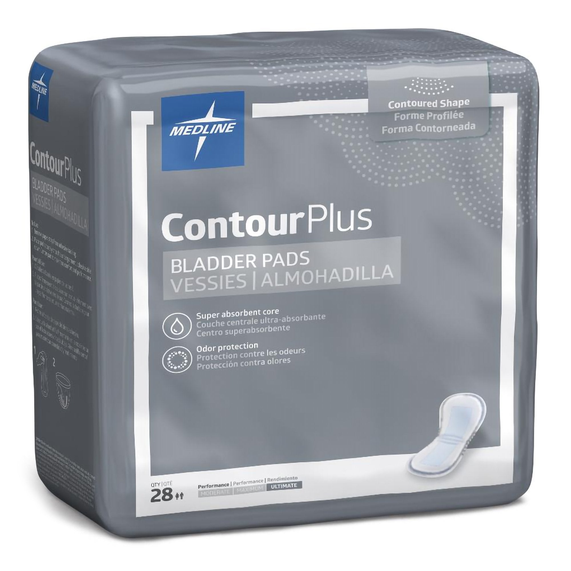 Contour Plus Ultimate Heavy Absorbency Incontinence Pads – 8 x 17 Inch