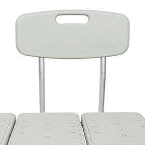 McKesson aluminum transfer bench with reversible backrest and adjustable height