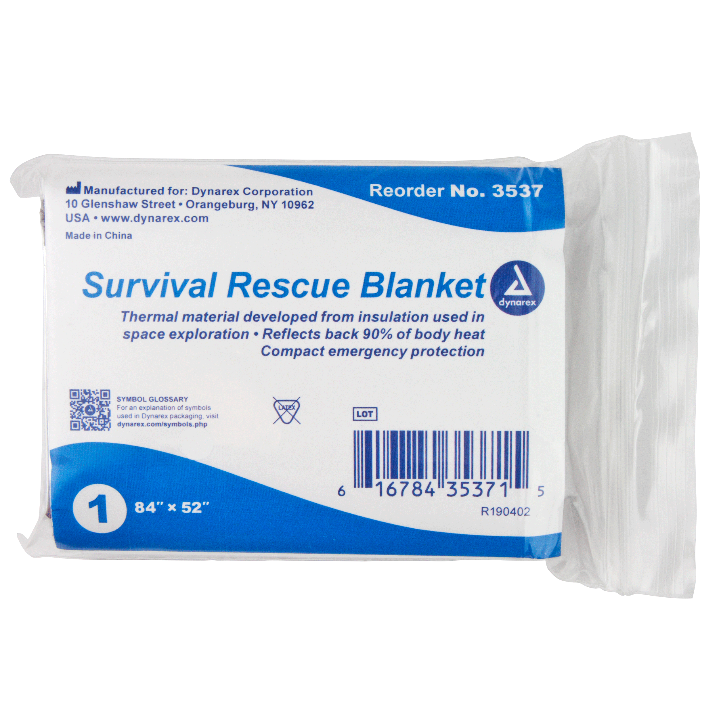 Emergency Survival Rescue Blanket, 84" x 52"
