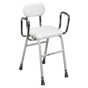 drive shower chair with backrest and removable padded arms, aluminum frame