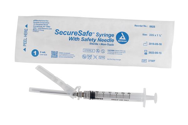 SecureSafe Syringe w/ Safety Needle
