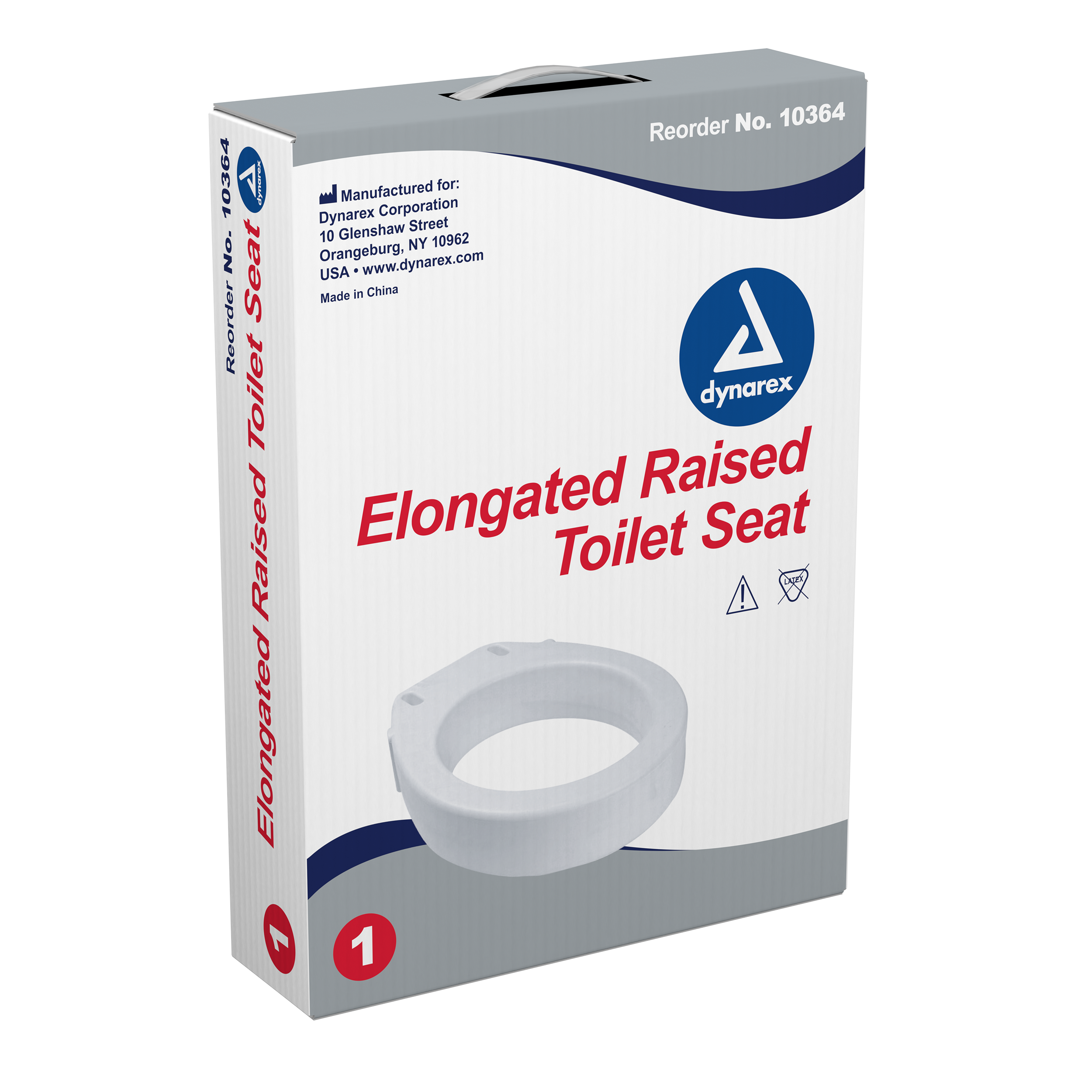 Elongated Raised Toilet Seat w/out Arms