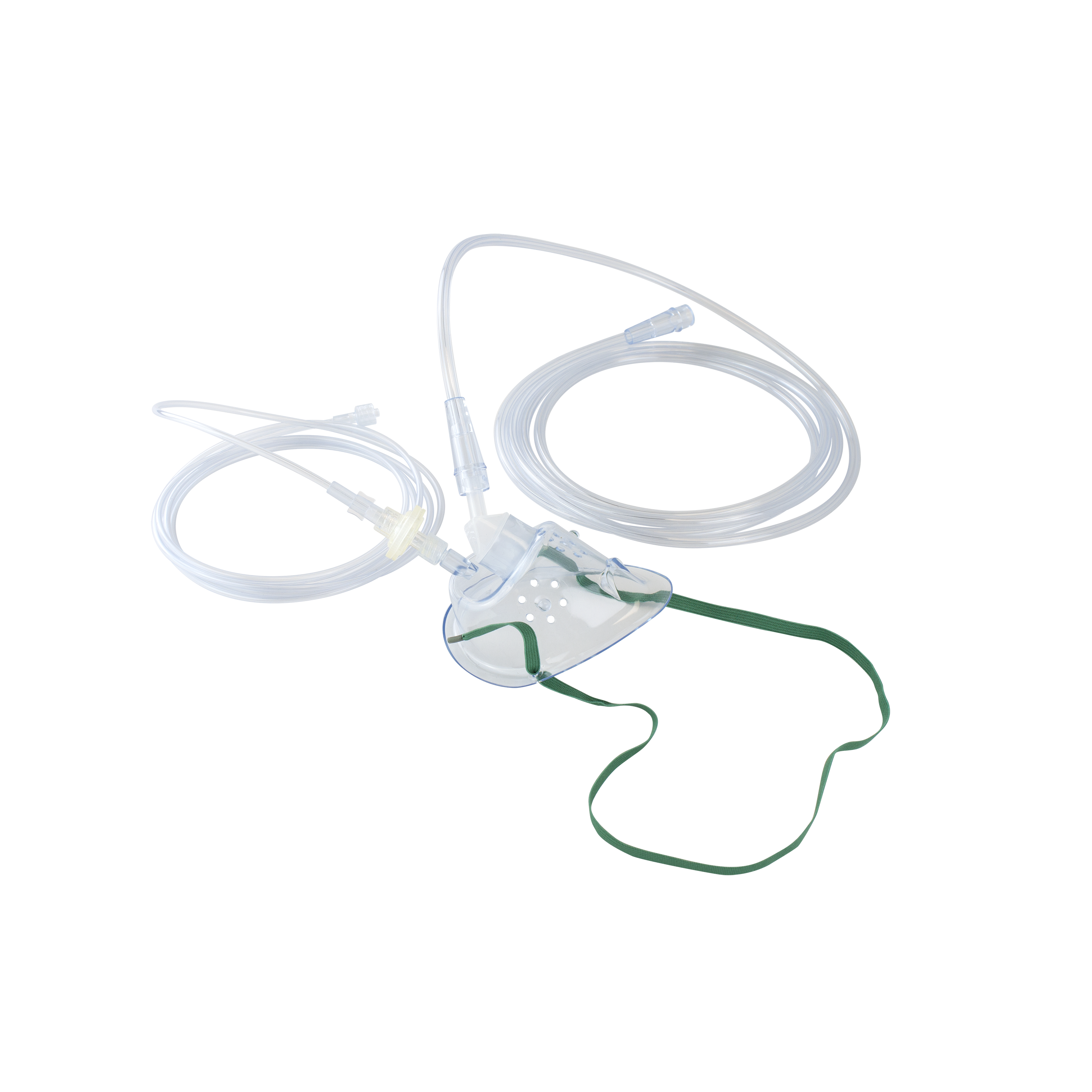 Oxygen C02 Elongated Mask w/ CO2 Sampling Line with Filter and Male/Male Connector, and 7ft Oxygen Tubing