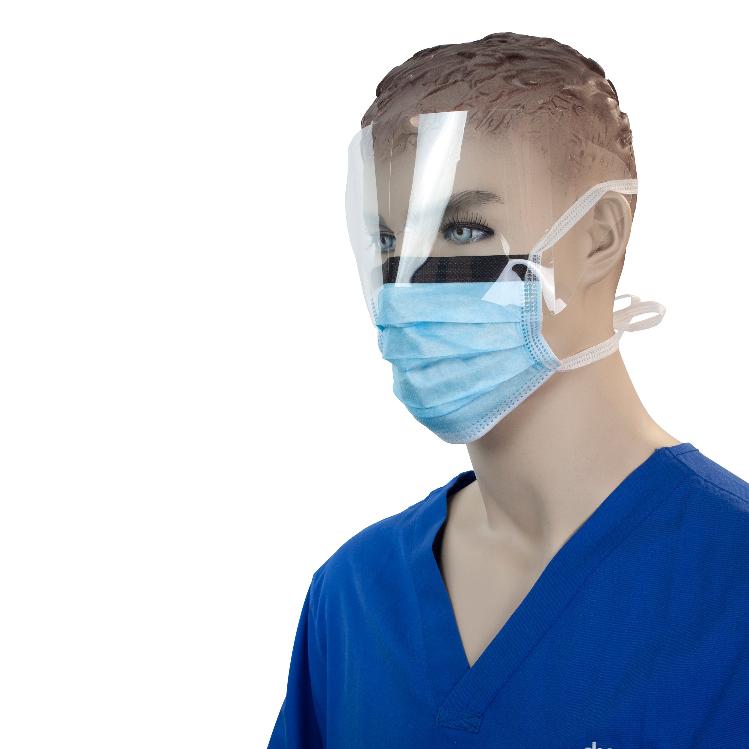 Surgical Face Mask with Ties & Plastic Shield